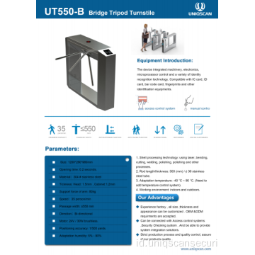 Sistem Kontrol Akses Pengenal Wajah Tripod Turnstile